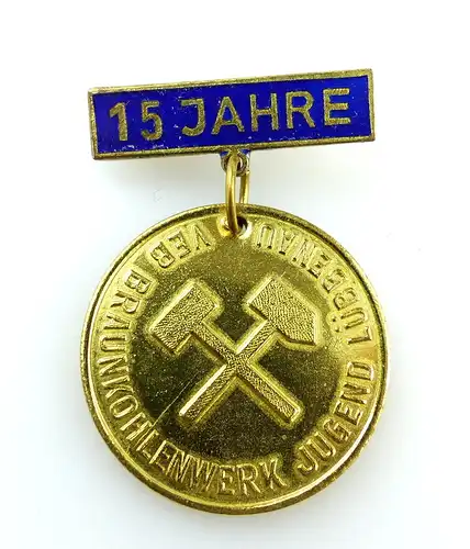 #e2723 Medaille 15 Jahre VEB Braunkohlenwerk Jugend Lübbenau