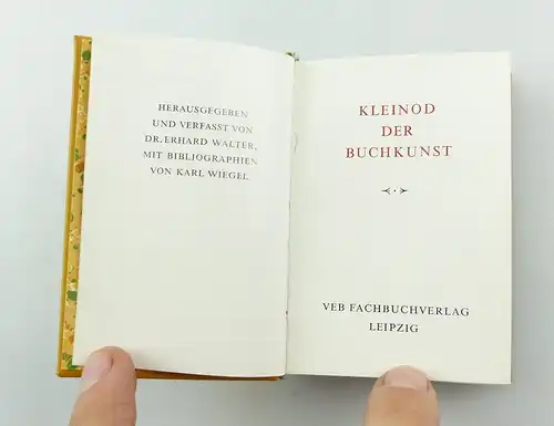 #e4363 Minibuch: Kleinod der Buchkunst von Dr. Erhard Walter