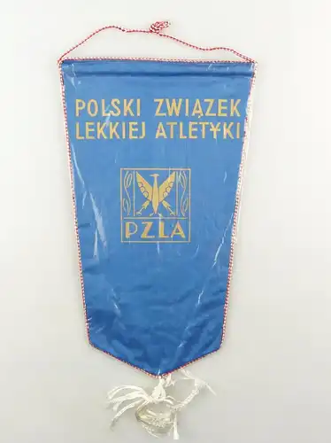 #e6440 Alter Wimpel aus Polen Polski Zwiazek Lekkiej Atletyki PZLA