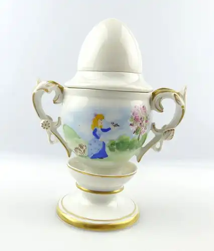 #e3866 Schöne alte chinesische Eierschale von PMP Plaue handbemalt S. Beck