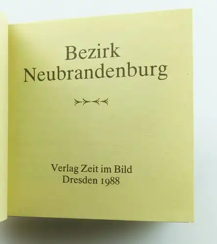 Minibuch : Bezirk Neubrandenburg , Verlag Zeit im Bild Dresden 198 /r676