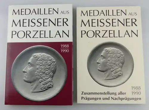2 Bücher: Medaillen aus Meissner Porzellan 1988-1990 & Zusammenstellung