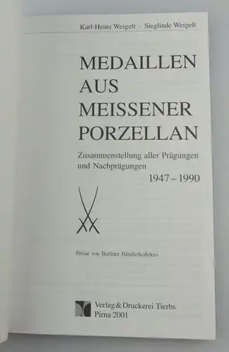 2 Bücher: Medaillen aus Meissner Porzellan 1988-1990 & Zusammenstellung