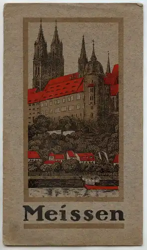 Werbebroschüre von Meissen mit Karte