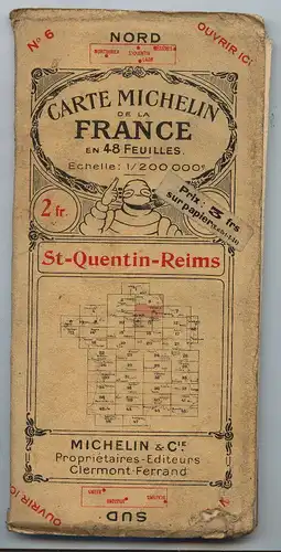 Carte Michelin de la France, St-Quentin-Reims (Buch0449)