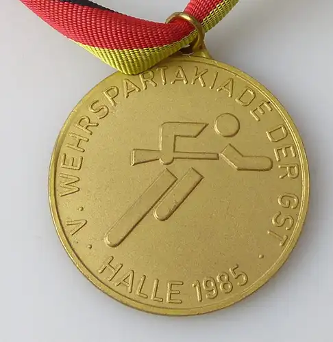 Medaille Wehrspartakiade der GST Halle 1985 351
