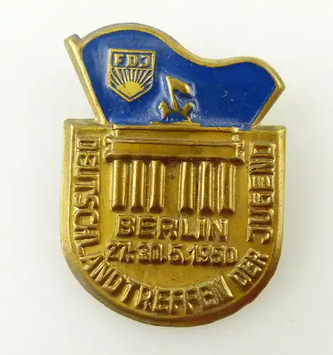 #e1936 Berlin 1950 Deutschlandtreffen der Jugend goldfarben