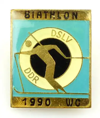#e5690 DDR - Abzeichen - Anstecknadel Biathlon DSLV 1990 WC Skiläufer-Verband