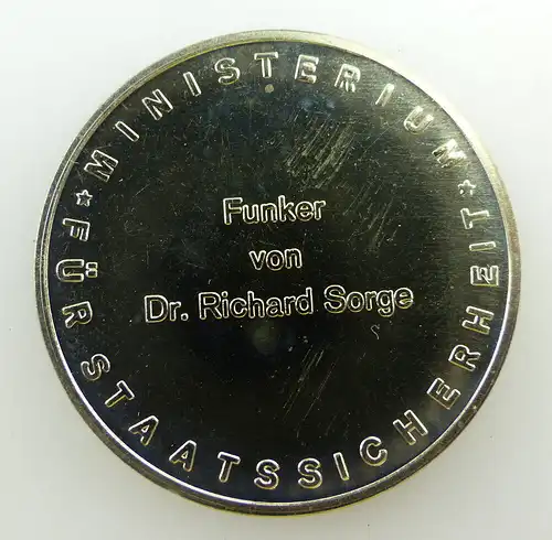 Medaille: MfS Funker von Dr. Richard Sorge silberfarben e1521
