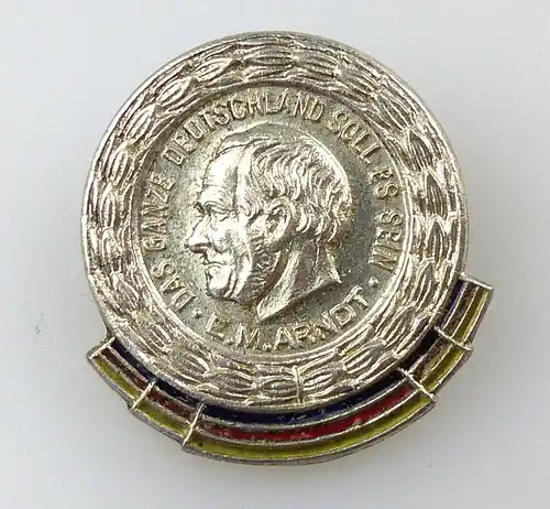 #e2684 Original altes DDR Miniatur Abzeichen E.M. Arndt in 800er Silber