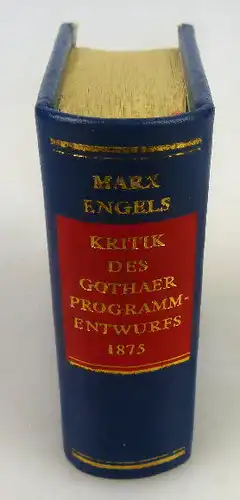 Minibuch Friedrich Engels 1983 Kritik des Gothaer Prog Vollgoldschnitt Buch1472