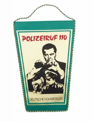 #e6067 DDR Wimpel Deutsche Volkspolizei Polizeiruf 110 DDR Fernsehen