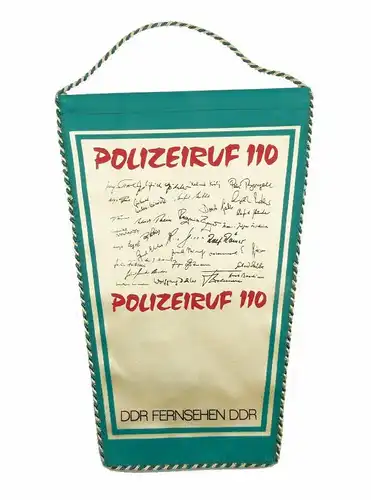 #e6067 DDR Wimpel Deutsche Volkspolizei Polizeiruf 110 DDR Fernsehen