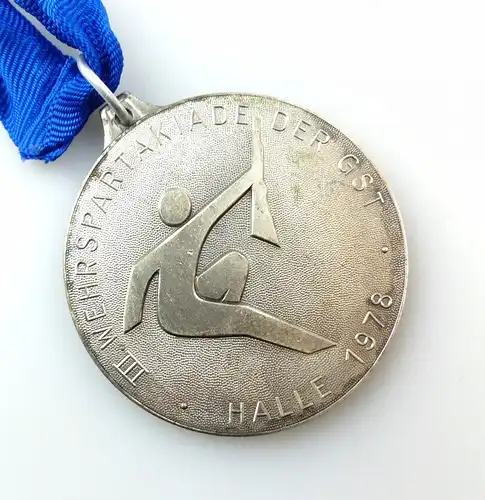 #e5668 DDR Medaille III. Wehrspartakiade der GST Halle 1978 Bestenermittlung