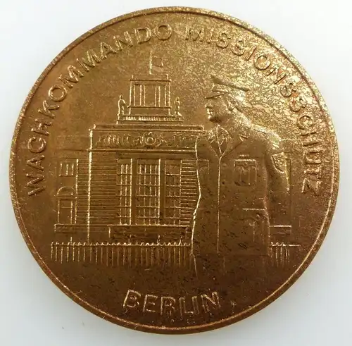 #e3041 Medaille: Wachkommando Missionsschutz Berlin bronzefarben