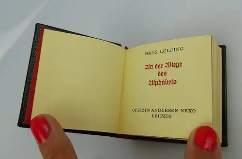 Minibuch An der Wiege des Alphabets Hans Lülfing Offizin Andersen Nexö bu0304