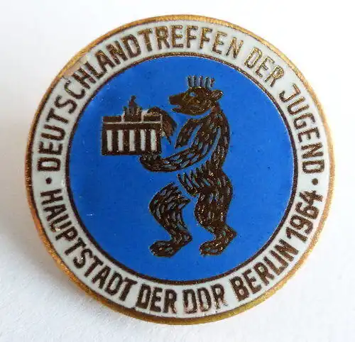 Abzeichen: Deutschlandtreffen der Jugend, Hauptstadt der DDR Berlin 1964