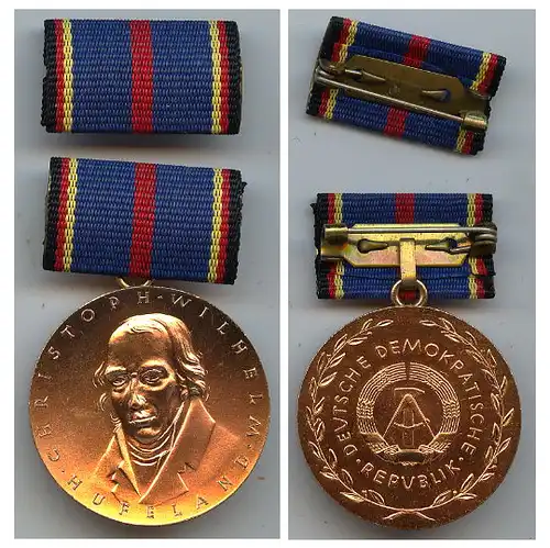 Original alte Hufeland Medaille der DDR in Bronze