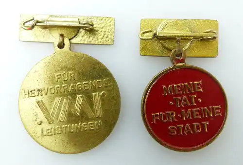 2 Abzeichen: 1975/ 1972 VMI Dresden für hervorragende Leistungen e1994