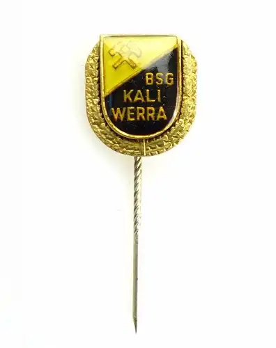 #e5648 DDR Abzeichen BSG Kali Werra Fußball mit goldenem Kranz