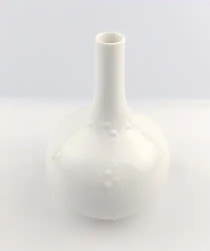 #e5247 Wallendorf Porzellan Vase weiß mit tollem Blumen Relief