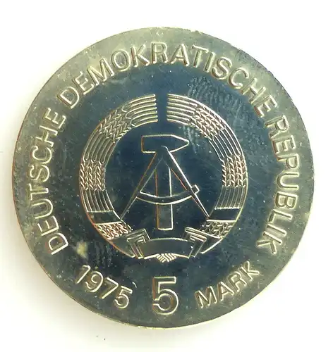#e4295 Medaille / 5 Mark Münze "Internationales Jahr der Frau" 1975 DDR