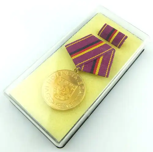 #e3788 Verdienstmedaille der Zivilverteidigung Gold Band I Nr. 230 a (1970-76)