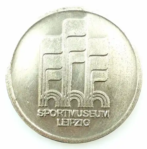 #e5643 Medaille Sportmuseum Leipzig in Silber DDR