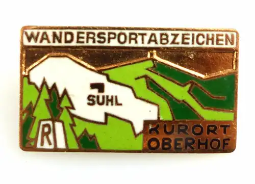#e5636 Abzeichen Wandersportabzeichen Kurort Oberhof Suhl emailliert