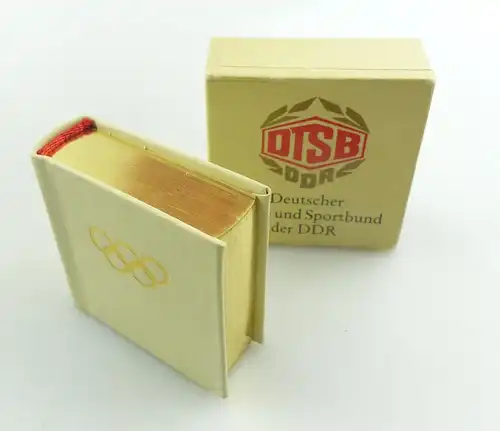e9322 Nummeriertes Minibuch DTSB mit Vollgoldschnitt Olympische Spiele DDR