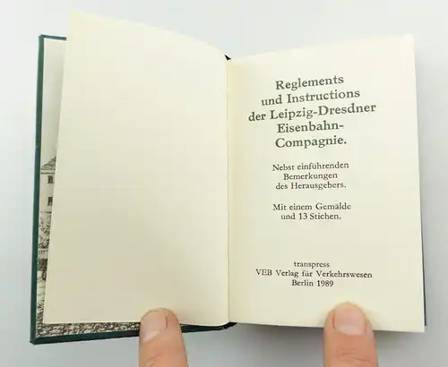 #e8240 Minibuch: Reglements und Instructions der Leipzig-Dresdner Eisenbahn Com.