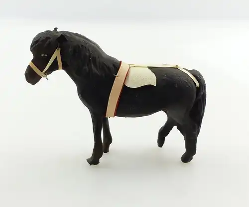 e9385 Altes Lineol Tier Pony mit Zaumzeug unvollständig