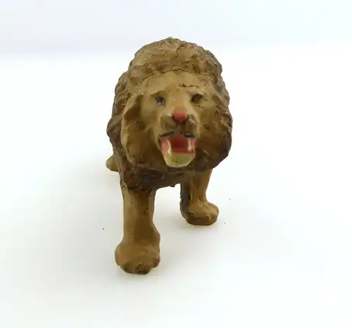 e9380 Lineol Löwe Antikspielzeug Tier Masse Figur wohl 50er Jahre