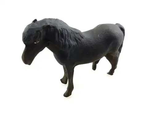 e9373 Antikspielzeug Tier Masse Figur wohl Lineol 50er Jahre Pony