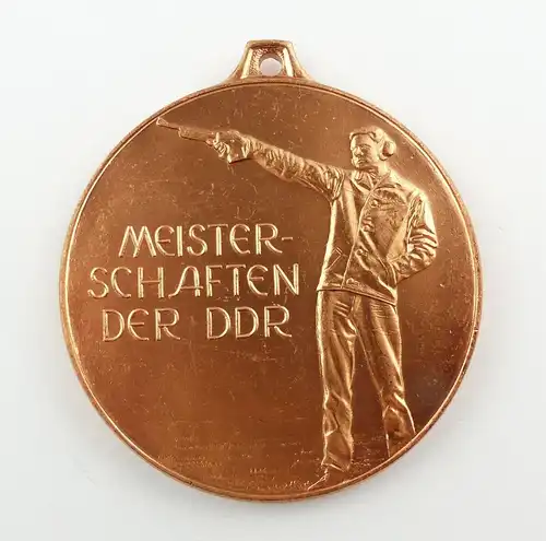 e9338 GST Medaille Meisterschaften DDR bronzefarben Deutscher Schützenverband