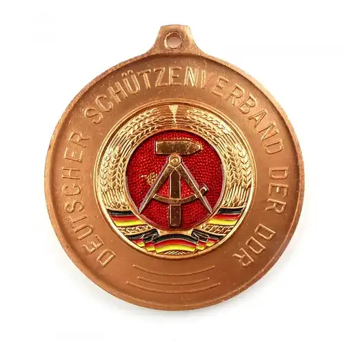 e9338 GST Medaille Meisterschaften DDR bronzefarben Deutscher Schützenverband