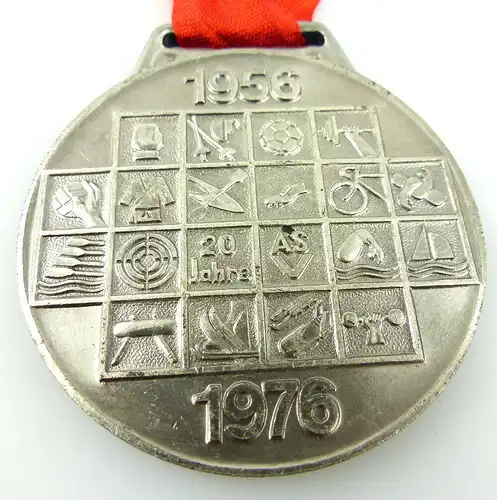 Medaille: 20 Jahre ASV Armeesportvereinigung Vorwärts 1956-1976 DTSB DDR e1733