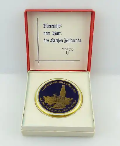 e9449 Alte DDR Medaille Freiwilliger in der NVA überreicht vom Rat Zeulenroda