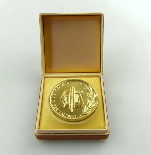 E9519 DDR Medaille Bewegung junger Talente Zentrale Feste JP FDJ goldfarben