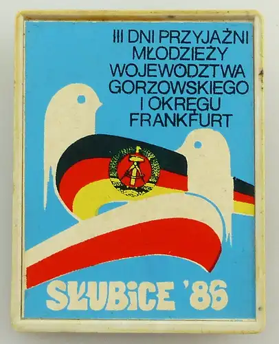 e9475 Polnisches Abzeichen DDR Slubice 1986 Frankfurt
