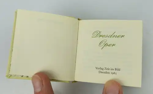 Minibuch: Dresdner Oper Verlag Zeit im Bild Dresden 1985 bu0928