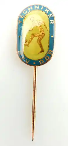 #e1971 blaue /bronzefarbene Nadel Techniker DFV DDR Deutscher Fußball Verband