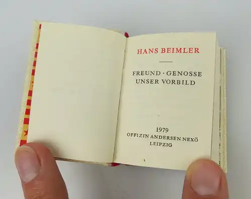 Minibuch Hans Beimler Freund Genosse Unser Vorbild bu0907