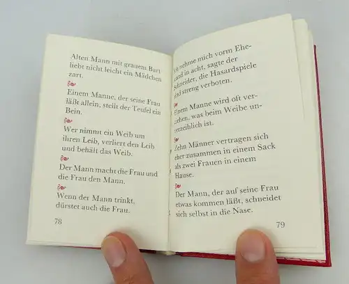 Minibuch: Liebes-, Lust- und Leibs-, Manns- und Weibs-Sprüch 1983 Leipzig bu0902