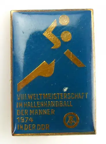 #e3325 Abzeichen VIII. Weltmeisterschaft im Hallenhandball 1974 DDR