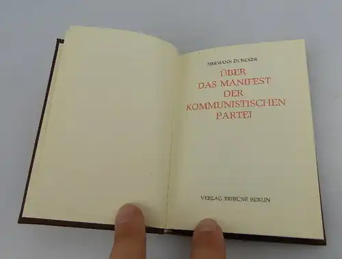 Minibuch: Über das Manifest der kommunistischen Partei ECHTES LEDER !! bu0493