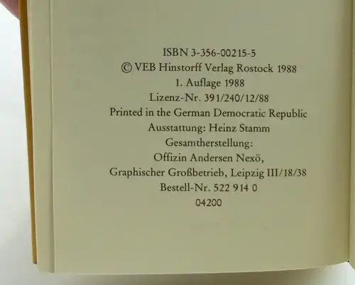 Minibuch Ein kleines Erotikon Colberts Märchen Hinstroff Verlag Rostock r661