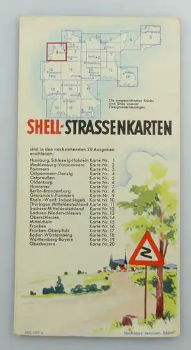 E9605 Alte Shell Straßenkarte Nummer 6 Oldenburg Oldenburger Bauernhaus