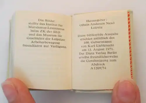 Minibuch: Karl Liebknecht Briefe aus dem Zuchthaus bu0146