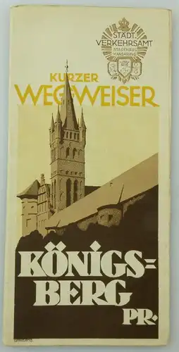 #e8538 Kurzer Wegweiser Königsberg Pr. Spirgatis Verkehrsamt Stadthaus Hansring